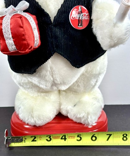 Vintage 1998 COCA-COLA Animation Collection Musical Christmas Polar Bear Plush - Picture 14 of 20