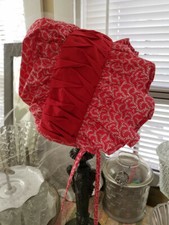 Adult size,Victorian,Colonial,Revolutionary,Cosplay Sun Bonnet with lace
