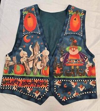 Vintage Halloween Vest Womens Handmade 90s Ghost Witch Pumpkin Happy Haunting