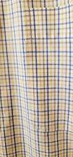 Enro Dress Shirt Mens 22 Sz 34 /35 Ble Yellow Check Non-iron 100 Cotton