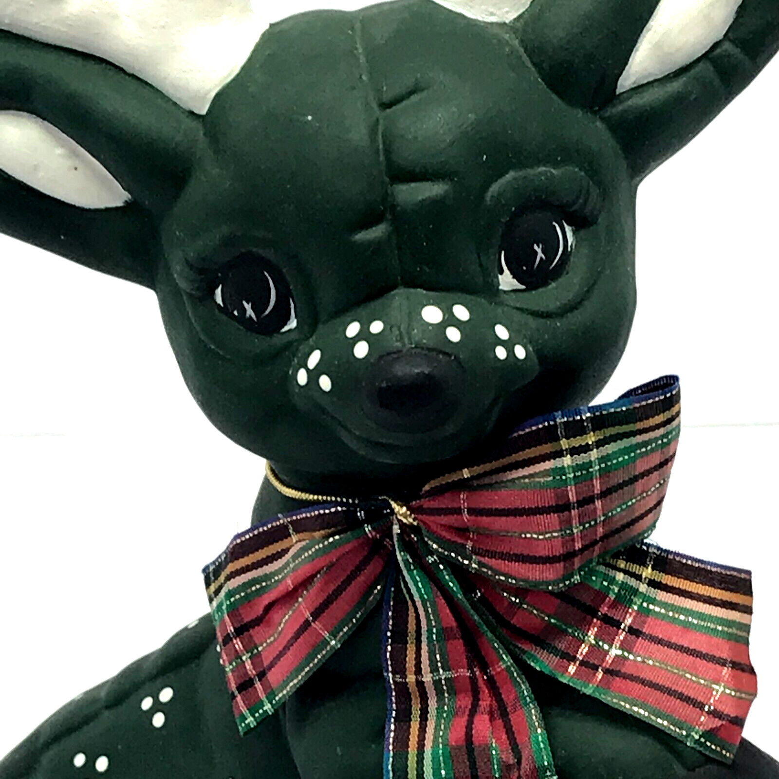 VTG Kimble Mold Reindeer Forest Green Ceramic Winter Holiday Christmas READ