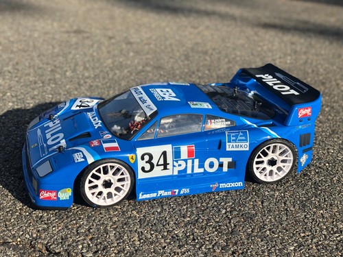 FERRARI F40 1/8 SCALE RC CLEAR CAR BODY - 0100 TRAXXAS SLASH HOBAO VTE XRAY GTXE - Picture 11 of 15