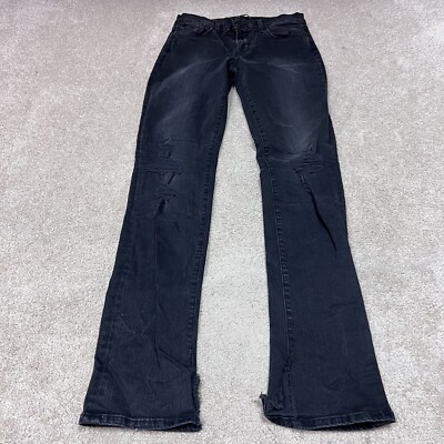 J Brand Jeans Women's Black Skinny Distressed Pockets Size 28