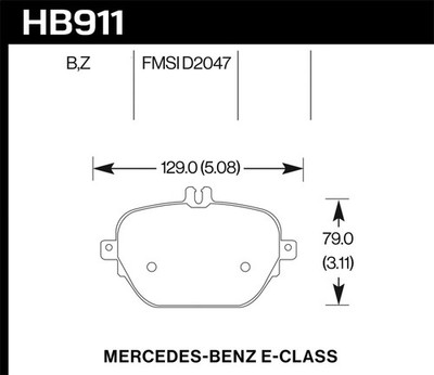 Hawk Performance Ceramic Street Rear Brake Pads for 17-18 E43 AMG 4Matic 3.0L
