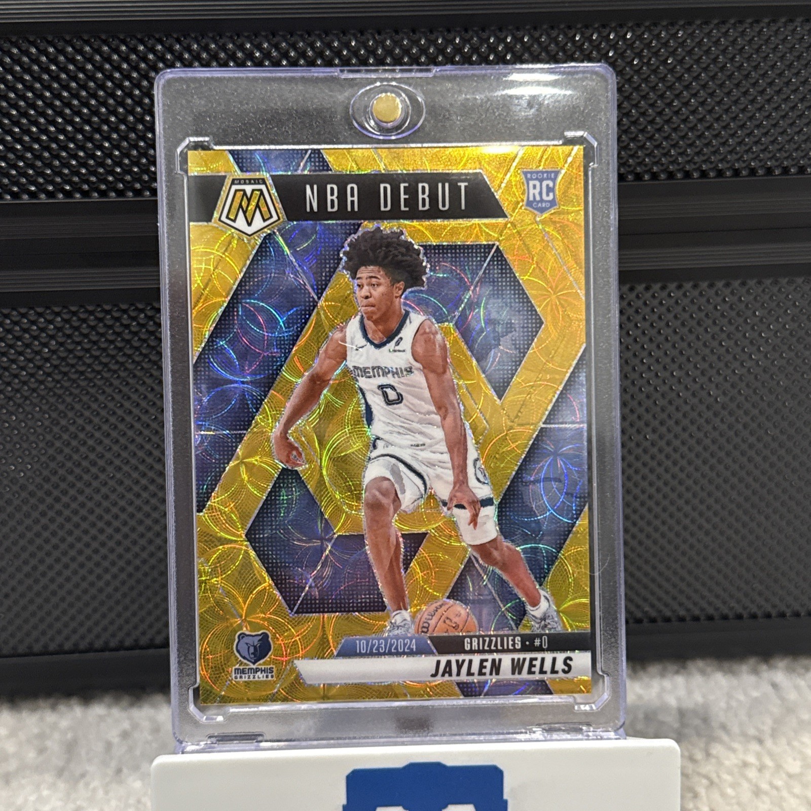 2024-25 Mosaic Jaylen Wells RC International Gold NBA Debut #02/10 Grizzlies