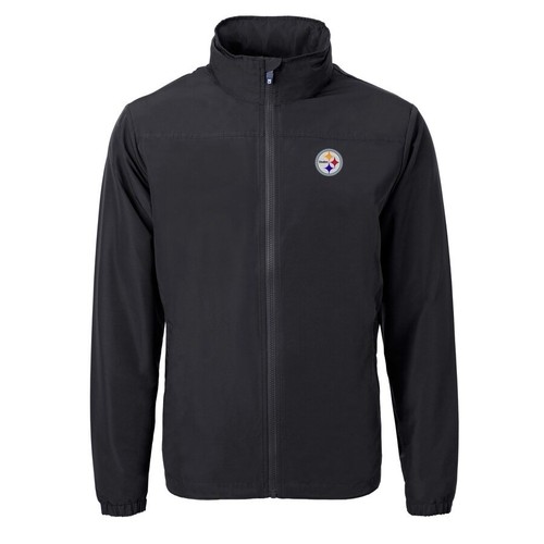 Pittsburgh Steelers Cutter & Buck Men’s Charter Eco Black Full-Zip Jacket - 2XB - Picture 2 of 4