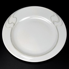 Rosenthal Porzellan Speiseteller Serie Asimmetria Dekor Weißgold Björn Wiinblad