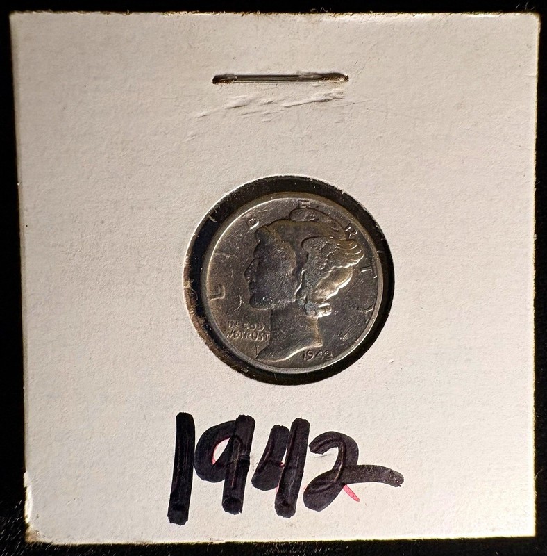 1942 Mercury Dime 10C; 90% Silver