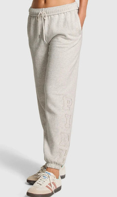 Victoria's Secret XXLARGE *PINK* CAMPUS FLEECE SWEATPANTS Snow Heather Angelina