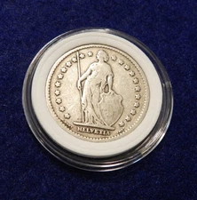 1908 Switzerland Franc - Nice Old Silver Coin - Lower Mint - See PICS