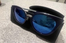 Maui Jim Hawaii WOOD ROSE Navy/Silver/Blue MJ 870-03 Cat-Eye POLARIZED NEW