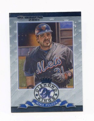 2001 DONRUSS ''DIAMONDKING DK-7 METS MIKE PIAZZA ''HOF'' 2419/2500 ''FREE SHIP''