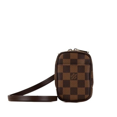 Louis Vuitton Damier Etui Okapi PM Shoulder Bag N61738 Brown PVC Used