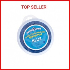 READY 2 LEARN Jumbo Circular Washable Stamp Pad - Blue - 5.75" dia. - Non-Toxic