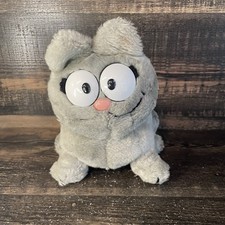 Vintage 1983 Dakin Nermal Plush Garfield Friend Gray Cat Stuffed Animal Toy
