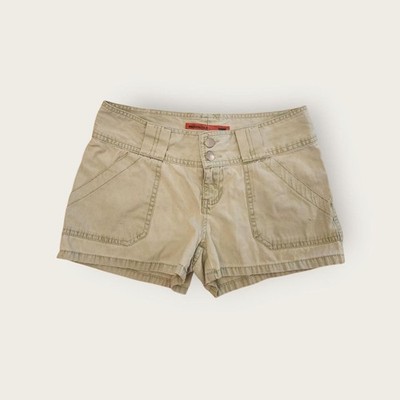Vintage Y2k Mossimo green preppy low rise micro mini shorts Size 3