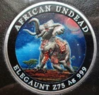 Zombucks World: Elegaunt 1 oz Silver Limited Edition Colorized Round