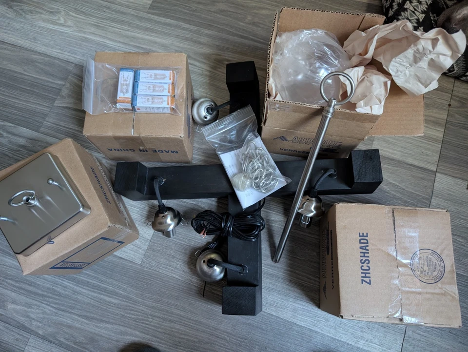 Candelabro de teto Artcraft Lighting espresso marrom - Imagem 2 de 4