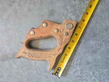 Nicholson Hand Saw Antique Wood Handle Carved Medallion Blade Vintage Used