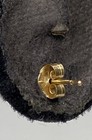 14k Yellow Gold Black Pearl Stud Earrings 1.5g — photo 4