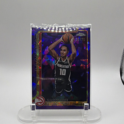 Topps Chrome Zaccharie Risacher Purple Parallel #88 Atlanta Hawks 2025 20/75