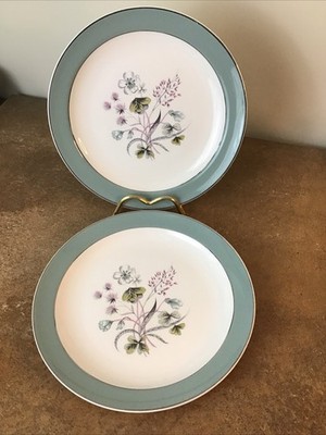 Paar Vintage 50er Jahre, Midwinter Stylecraft ''Mayfield'' 22,5 cm Mittagessen Teller