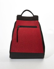 Material Things Janet C Pumpkin Backpack USA Red Black Textile