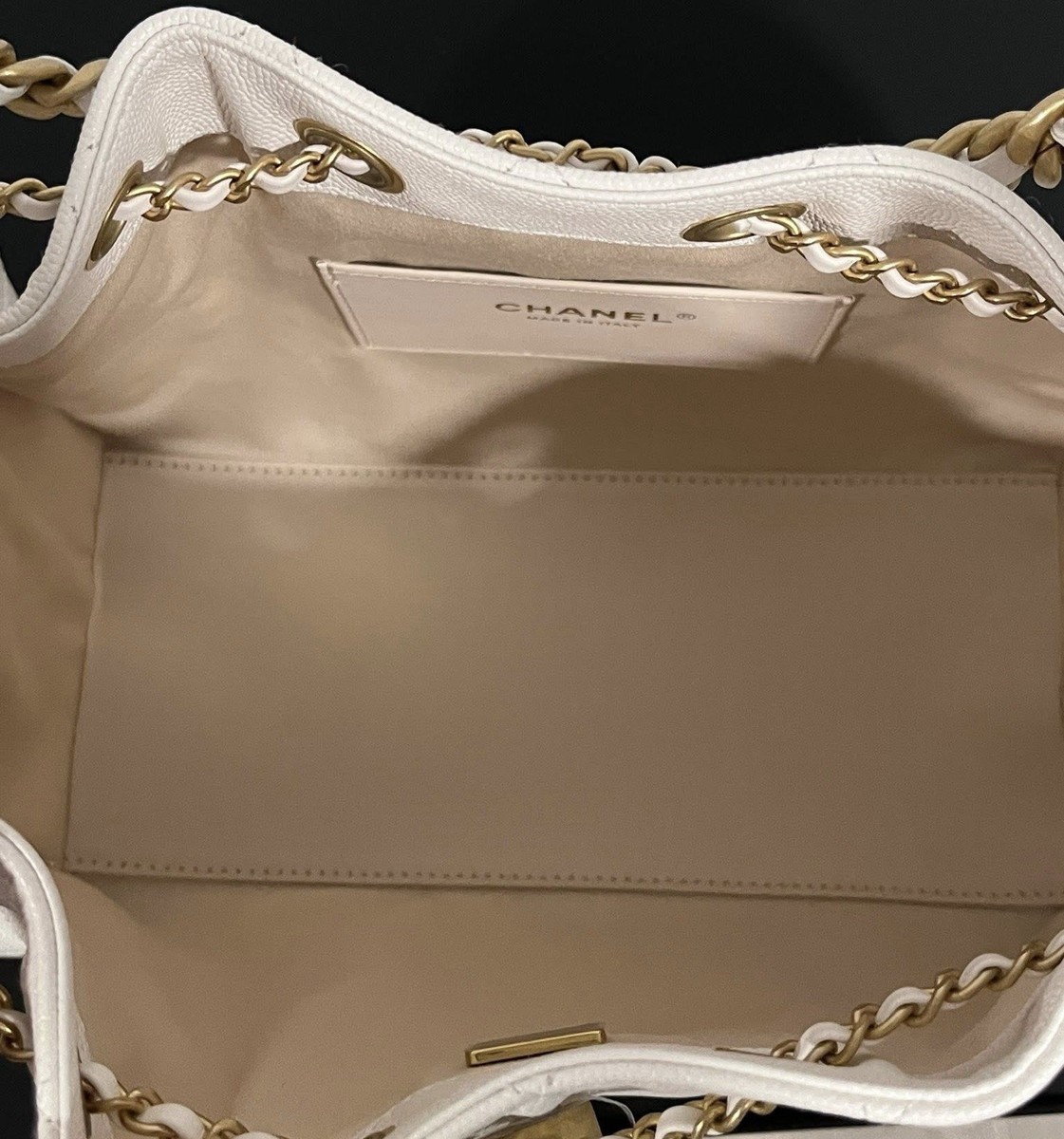 Auth BNIB Chanel 25 Hobo Bag Small White Aged Gold hardware | eBay