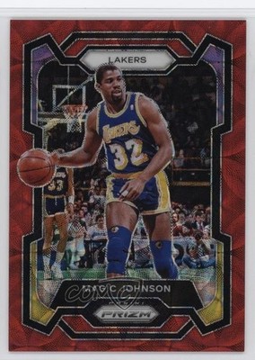2023-24 Panini Prizm Choice Red Prizm 74/88 Magic Johnson #185 HOF 14t3