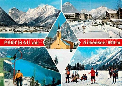 Pertisau Achensee winter landscape views trail chairlift