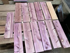 13 pc 3/4" x14" EASTERN RED CEDAR INDIANA Lumber Wood Juniper S4S *FREE SHIP*