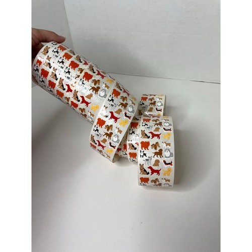 Vintage Sandylion Sticker Roll 45+ Square Sheets Dogs Open Mod