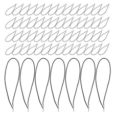  100pcs Elastic Barbed Cord - 4.9" Stretch Loop Band String with Metal Ends for