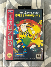 The Simpsons: Bart's Nightmare (Sega Genesis, 1993) Cartridge & Case - Tested!