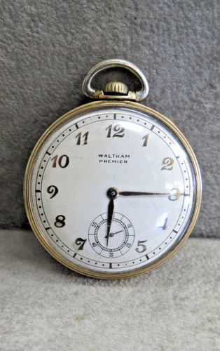 Antique WALTHAM PREMIER COLONIAL POCKET WATCH, 10k Gold Plate, 30.7 dwt, 17j