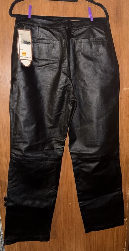 Lobi Lobi Black Genuine Leather Pants Size Large NWT