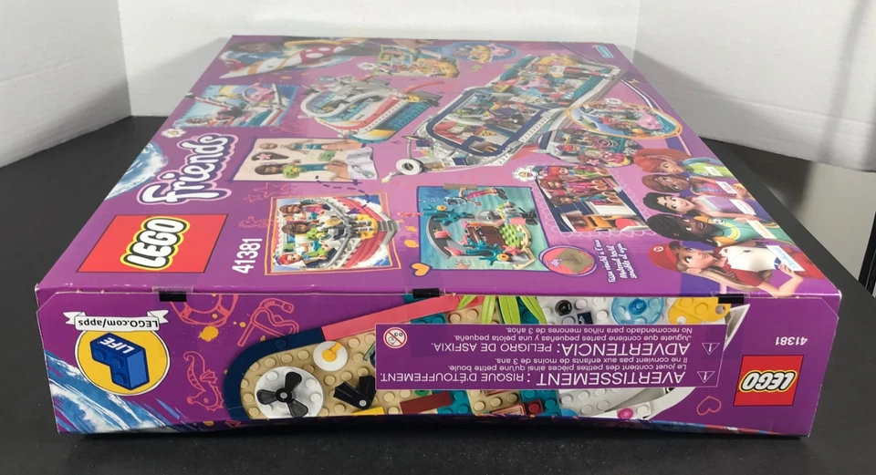 LEGO Friends BARCO MISIÓN RESCATE 41381 Yate Ballena Rosa SELLADO *Caja dañada* NUEVO Foto 3 de 4