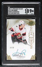 2020-21 The Cup Rookie Gold Spectrum Foil 32/36 Josh Norris SGC 9 MINT Auto 0lb7