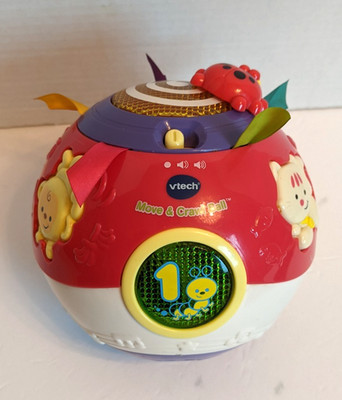 VTech Move And Crawl Ball With Sounds Lights Music Action Red Purple White