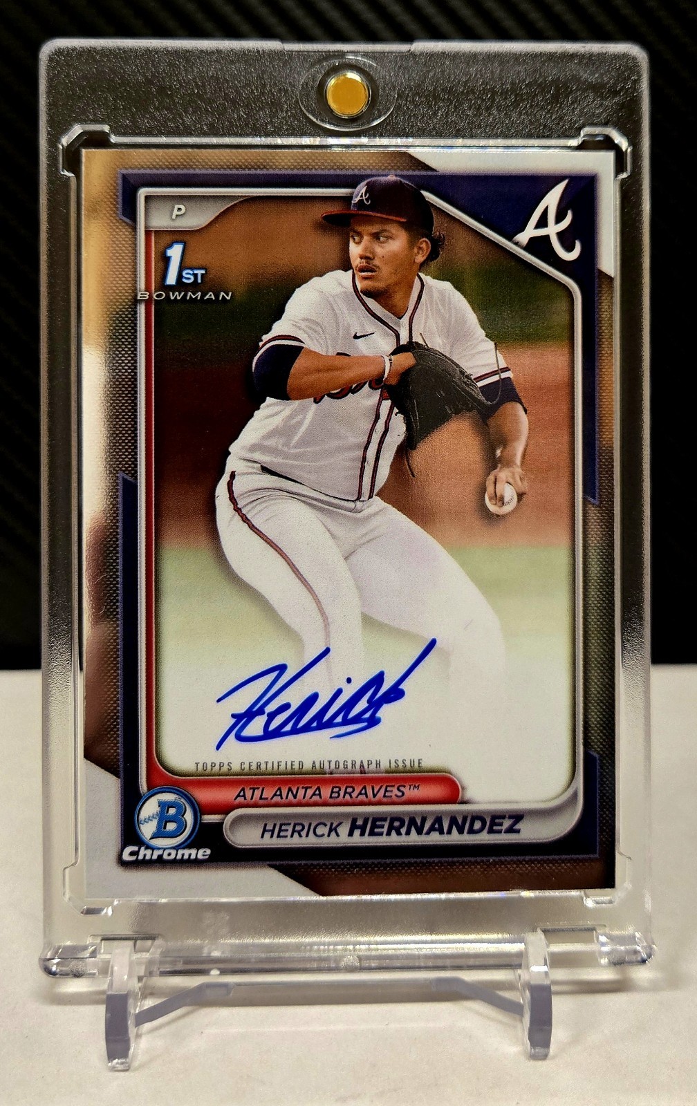 2024 Bowman Draft Herick Hernandez Chrome Auto 1st #CPA-HH Atlanta Braves SP