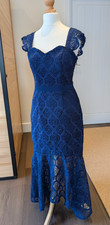 Chi Chi London Navy Sweetheart Lace Mini Dress Petite Size 6