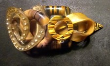 2 Vintage LARGE 5 INCH Bakelite HAIR CLIPS MADE IN FRANCE  SOLD