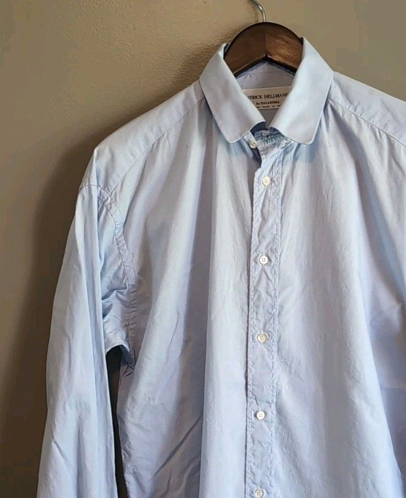 Patrick Hellmann Size 39 Medium Button Up Dress S… - image 4