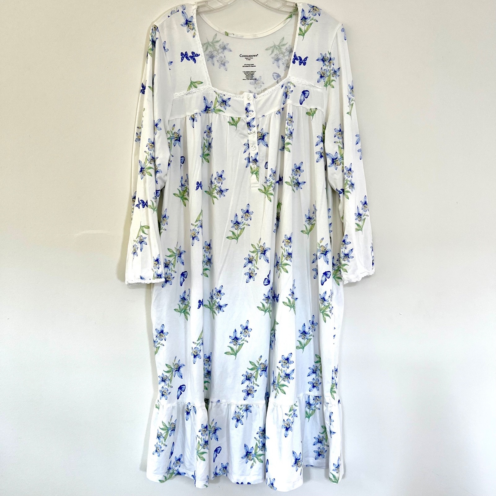 Cuddle Down Iris Bouquet Henley Button Placket La… - image 7