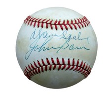 Warren Spahn/Johnny Sain Dual-Signed ONL Baseball Boston Braves PSA/DNA 194335