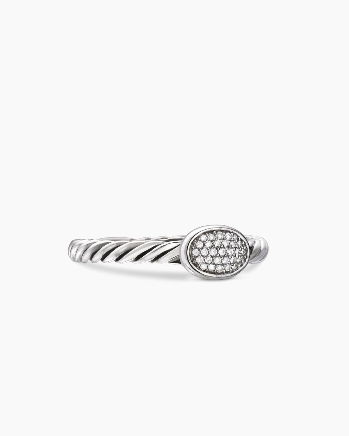 David Yurman OVAL STACK RING Sterling Silver with… - image 1