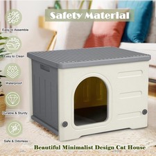 Pet Cat Bed Waterproof Washable Play House Cave Small Cat Shelter Outdoor Indoor