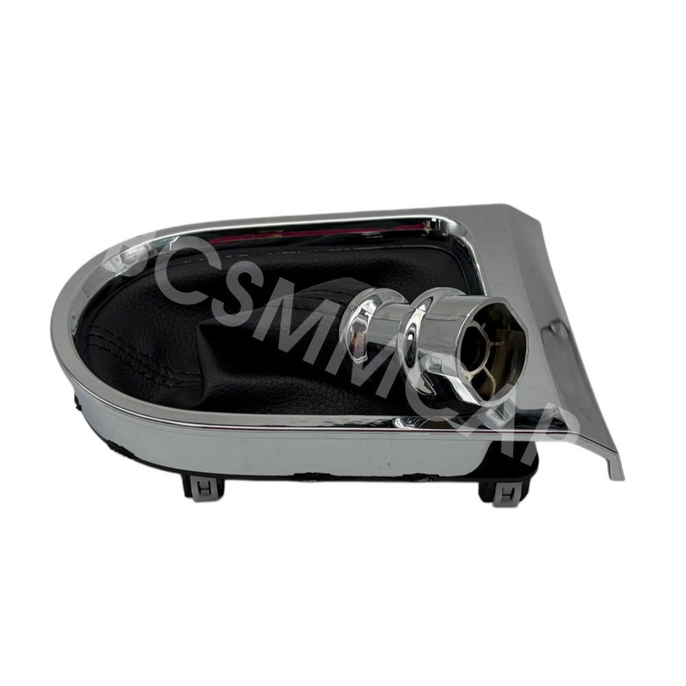 Vehicle Manual Gear Shift Boot Chrome Sync Trim Fit For 2015-2017 Ford Mustang
