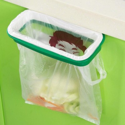 Hangable Kitchen Garbage Rack Hanging Trash Bag Holder Storage Rack Home Tools