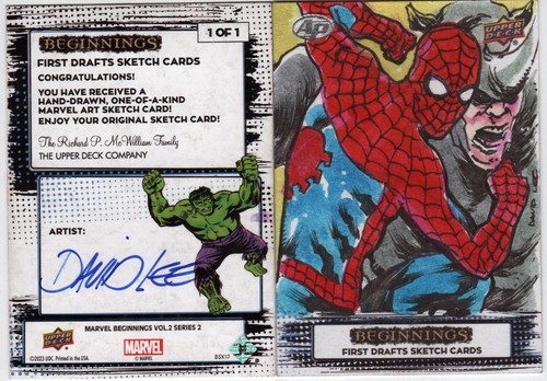 💥Marvel Beginnings Upperdeck Sketch Card art by David Lee - TramaStudio💥